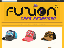 Tablet Screenshot of fuzioncaps.com